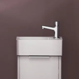 LAUFEN Handwaschbecken VAL, 1 Hahnloch rechts, mit Überlauf 340x220 Hahnlochbank rechts weiß matt, H8152807571061