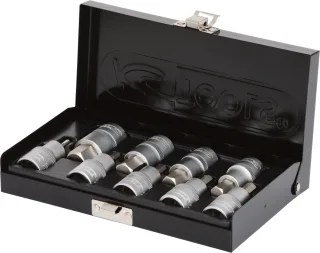 KS Tools 1/2" Bit-Stecknuss-Satz Innensechskant, kurz, 9-tlg - 911.1321