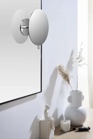 emco Kosmetikspiegel round mit emco glue system, 3-fach, rund D: 200 mm, chrom, 109400138 109400138