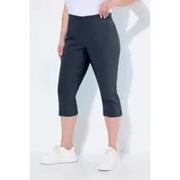 Ulla Popken Funktionshose Bengalin-Capri hochelastisch knitterarm Gummibund