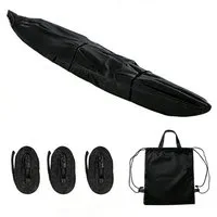 LuxusKollektion Schutzplane Kajak Abdeckung Vollabdeckung Wasserdicht 420D Schwarz 5M x 100 cm