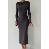 WOMAN VISION Midikleid Langärmeliges Midikleid