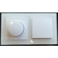 Lichtideen Schalter 7913 Abelka Nuovo weiß 1 x Wechsel Schalter 1 x Dimmer für Glühlampen (Taster, Schalter, Anennendose, Steckdose mit USB lieferbar)
