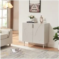 en.casa Sideboard, »Starvili« mit 2 Türen 75 x 76 x 38 cm Beige