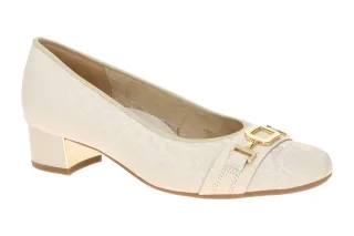 ara Damenschuhe Pumps 12-35832 05 NIZZA 2.0 creme-wei? Gold Glanz