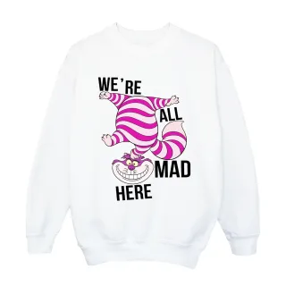 Disney - "Alice In Wonderland All Mad Here" Sweatshirt für Mädchen (Weiß)