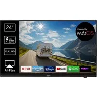 Reflexion LDDX24IBT BLACK LED-Fernseher (60 cm/24 Zoll, Full HD, Smart-TV, powerd by webOS Hub (LG), DC IN 12 Volt / 24 Volt, Netzteil 230 Volt, integrierter DVD-Player)