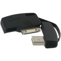 iGo USB Lade-Kabel Ladegerät Schlüssel-Anhänger Smartphone-Kabel, USB Typ A, Apple Dock-Connector, Dock-Connector 30-pol. für Apple iPhone iPod Touch Nano Classic iPad