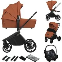 lionelo Kombi-Kinderwagen MIKA PLUS 3IN1, (Set), 3in1 Set mit Astrid i-size/XXL-Verdeck/Komfortable Dämpfung