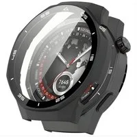 SmartUP Smartwatch-Hülle für Huawei Watch GT5 Pro 46mm Schutzglas Panzerfolie Display Case 9H 1,43, kompletter Rundumschutz