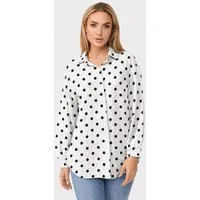 Worldclassca Hemdbluse Worldclassca Musselin Bluse Sommer Polka Dots Langarm Oberteil Punkte Neue Kollektion - Stilvolle und gemütliche Mode für Damen