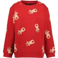 Blue Seven Sweatshirt mit weihnachtlichem Alloverprint