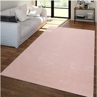 TT Home Teppich Diele, Esszimmer, Flur, Schlafzimmer, Wohnzimmer, Rechteckig, Höhe: 12 mm, Wohnzimmer Teppich Kurflor Unifarbendes Design Modern Und Zeitlos