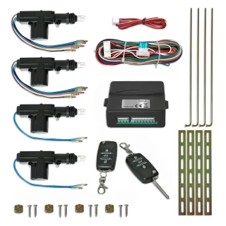 Universal Zentralverriegelung SET zur Nachrüstung inkl. 2x Funkfernbedienung 4x Pumpe