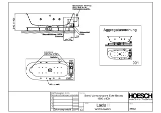 Hoesch Monolith Einbau Whirlwanne iSensi Vorwand 1800x800 rechts mit Laola II 3850Z.010305001