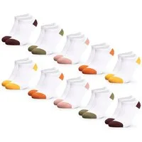 OCCULTO Sneakersocken Damen Muster Sneaker Socken 10er Pack (Modell: Maja) (10-Paar)