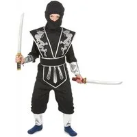 JADEO Kostüm Ninja Kinderkostüm schwarz-silber