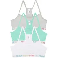 bonprix Bustier (Packung, 3er) aus Baumwolle und Elasthan, 3er-Pack, mit auffälligem Schriftzug