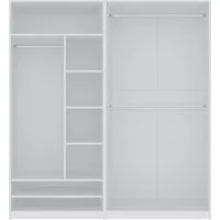 Marmex Möbel Garderoben-Set TRES SET A/B offener Kleiderschrank mit 3 Kleiderstangen 190x206x51, (2-St), begehbarer Kleiderschrank, viel Stauraum