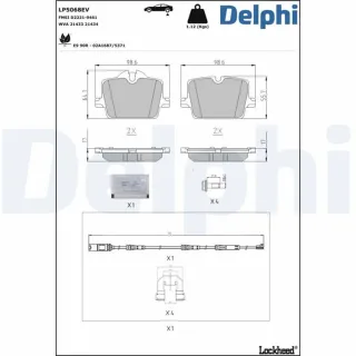 Delphi Bremsbel?ge hinten BMW I4 LP5068EV