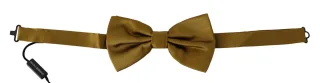Dolce & Gabbana Senfgelb 100% Seide Schmetterling Papillon Herren Fliege