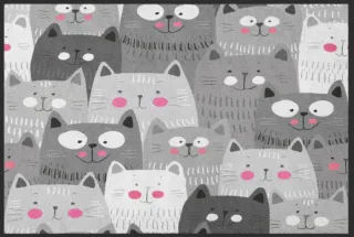 Fussmatte Katzen 4121 | Größe: 75 cm x 120 cm