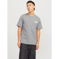 Jack & Jones T-Shirt JJECORP Herren-Tee mit figurbetonter Silhouette bedruckt, modisch, schmal, Baumwolle, Rundhals