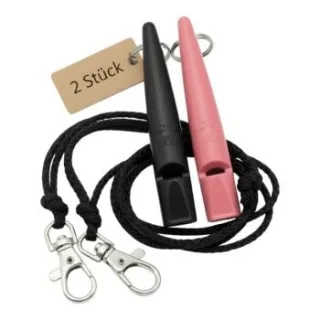 ACME 211.5 Doppelpack Hundepfeife mit Pfeifenband himbeere