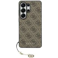 Guess Handyhülle Classic Galaxy S26 Ultra Kunstleder braun MagSafe mit Kette goldfarbig 6,9 Zoll, Kantenschutz