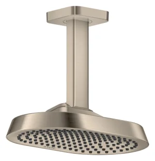 Hansgrohe AXOR ShowerSphere Kopfbrause 250/160 1jet EcoSmart mit Deckenanschluss, Brushed Nickel, 39 39764820