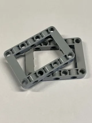 LEGO Technic 2 Stück Liftarm 5x7 Noppen Neu-Hellgrau