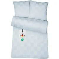 Carpe Sonno Bettwäsche Damast 135x200 Baumwolle Hotel Bettwäsche kariert Bettbezug Set modern, Damast, 2 teilig, Damast Bettwäsche 135x200 Karo Bettwäsche Silber