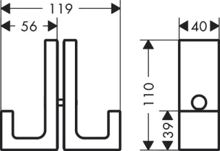 Hansgrohe Duschtürgriff Axor 42639830