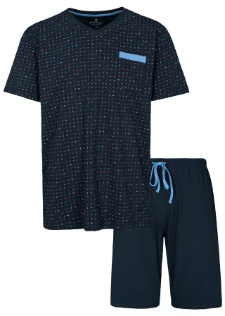 BASEFIELD - He.-Shorty Feininterlock ink aop - Gr. - L