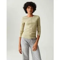 OPUS Langarmshirt SADALIE Slim aus BCI Cotton Mix schmale Passform, weicher Griff, elastischer Stoff