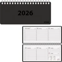 Stylex Schreibwaren Taschenkalender Spiral-Taschenkalender 2026 / ca. 8 x 18 cm / Farbe: schwarz