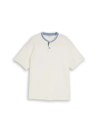 Tom Tailor - Plus Size - Poloshirt mit Stehkragen gardenia white - Gr. - 4XL