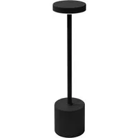 ML-DESIGN Tischleuchte LED Tischlampe kabellos mit Touch Dimmbare Akku USB-C Wiederaufladbar, Nachttischlampe Schwarz 34,5cm 3 Lichtfarben Tragbare Metall Led Lampe