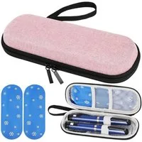 LuxusKollektion Kühltasche Insulin Kühltasche TSA Kühlakku Isoliertasche Pen Spritzen Rosa