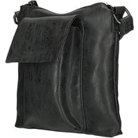 Christian Wippermann Umhängetasche Damen Tasche Schultertasche Umhängetasche Crossover Bag (einzeln), Leder Optik Handtasche Schwarz