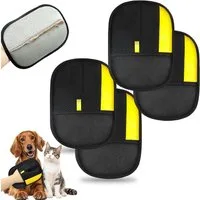 AFKSMILE Fellpflegehandschuh 4 Stück Enthaarungshandschuhe für Hunde & Katzen Wiederverwendbar, Atmungsaktive Haustierhaarentferner Für Haustiere Kleidung Möbel Sofa