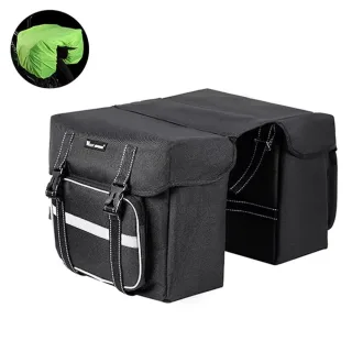 WEST BIKING 25L Bicycle Pannier with Waterproof Cover Large-capacity Bike Rear Seat Double Side Luggage Carrier Bags for