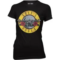 Guns N' Roses T-Shirt Classic Bullet Logo Skinny Fit
