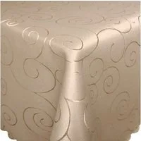 Tischdecke Ornamente 90x90 Beige Tischdecke Damast, strapazierfähig