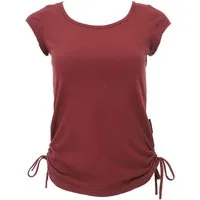 Guru-Shop T-Shirt Yoga T-Shirt aus Bio-Baumwolle - rotbraun Festival, Ethno Style, alternative Bekleidung