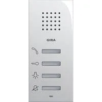 Wohnungsstation Freisprechen Aufputz Kunststoff System 55 mit Schaltfunktionen und Freisprechen weiß (glänzend), Retail