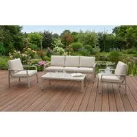 Primaster Essgruppe Primaster Gartenmöbel-Set Lucca Aluminium, Witterungsbeständig