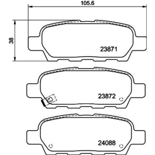 Hella Bremsbel?ge hinten Nissan Renault 8DB355010-241