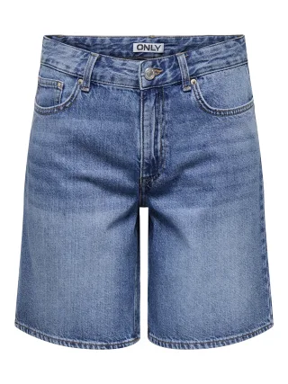 ONLY - ONLLUMI MW MOM SHORTS DNM PIM Medium Blue Denim - Gr. - XS