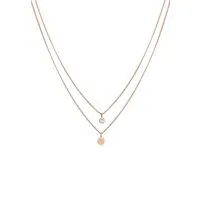 Elli Ketten-Set Layer Plättchen mit Kristallen von Swarovski® 925 Silber, Plättchen